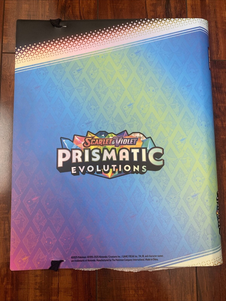 Pokemon Prismatic Evolutions Eevee 9 Pocket Binder! Brand New!