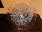 Vintage MIKASA Glass Serving Platter Rosella Rose Pink Scalloped Edge 14” — photo 2