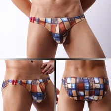 Men's Bulge Pouch Brief Slip Sexy Low-rise Hipster Tanga Bikini Underwear Shorts