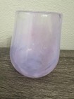 Lavender Swirl Hand Blown Art Glass Mini Vase Tumbler SIGNED/DATED Mint! — photo 6