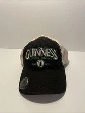 Guinness  Baseball Cap Bottle Opener Adjustable Hat, New