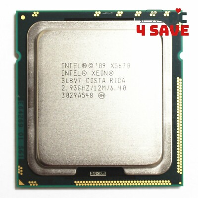 Intel Xeon X5670 SLBV7 2.93 GHz Six Core 12M LGA-1366 Server CPU Processor 95W