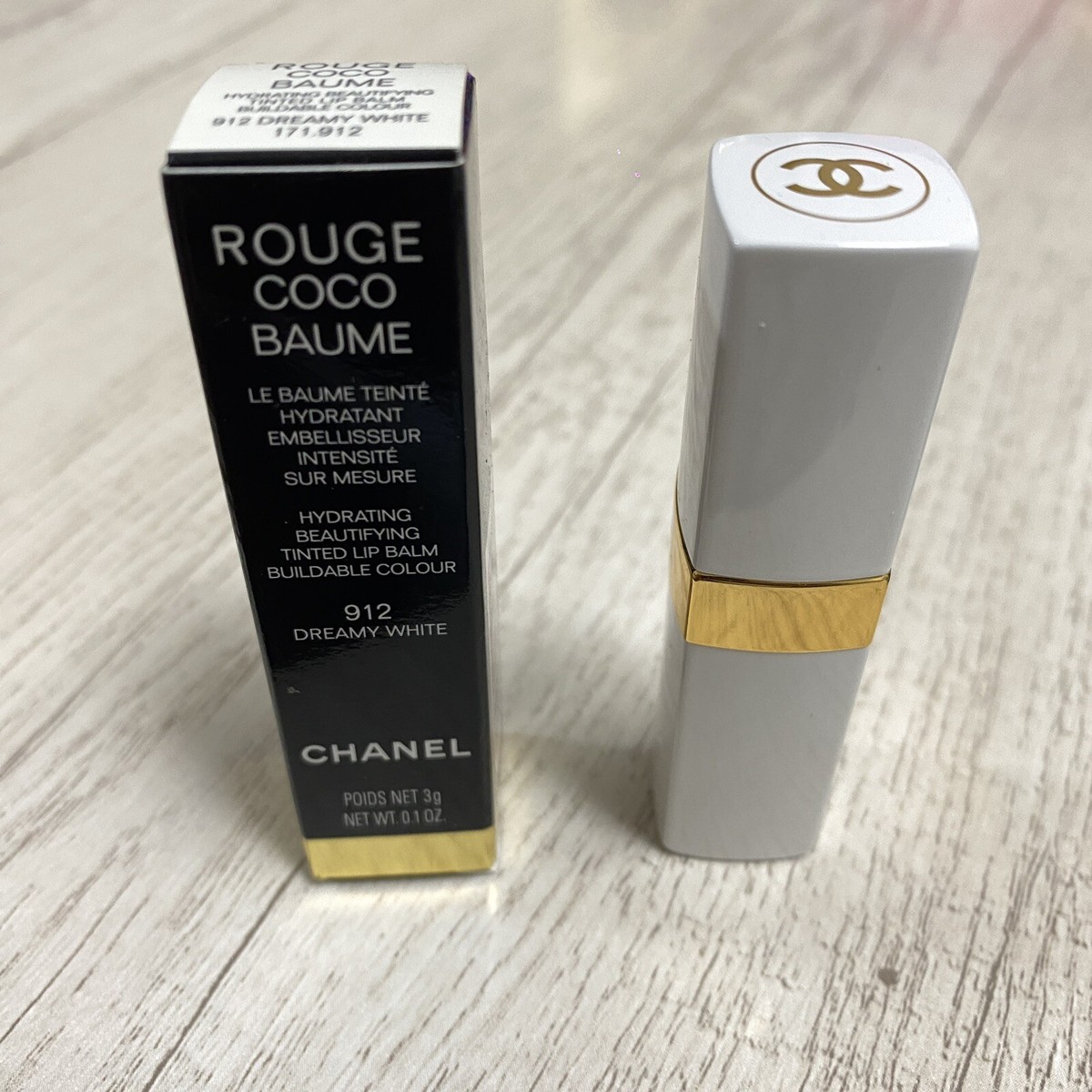 CHANEL ROUGE COCO BAUME HYDRATING BEAUTIFYING TINTED LIP BALM 912