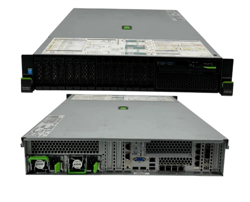 Fujitsu Primergy RX2540 M1 2x Xeon E5-2620 v3 64GB RAM pSAS CP400e X540-T2 