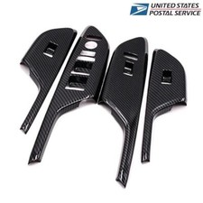 For 2016-20 Honda Civic Carbon Fiber Look Interior Door Window Switch Cover Trim For 2016-20 Honda Civic Carbon Fiber Look Interior Door Window Switch Cover Trim