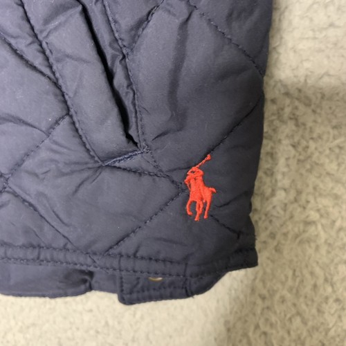 Polo Ralph Lauren Jacket Kids Boy Navy Blue Quilted Barn Preppy Puffer Snap Coat - Picture 4 of 9