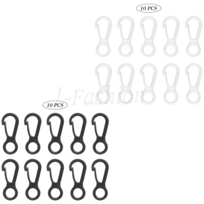 DE 10 Stück Mini Karabiner Clip Karabinerhaken aus Kunststoff Schlüsselanhänger