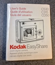 Kodak EasyShare Zoom Digital Camera User's Guide Manual For C530 C315 CD50