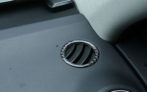 2007-2014 L&R Air Outlet Vent Trim Real Carbon Fiber For Benz C-Class Dashboard - Picture 3 of 6