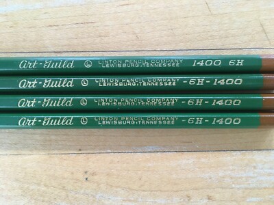 Lot of 4 Linton Art Guild 6H 1400 vintage pencil unsharpened preowned never used