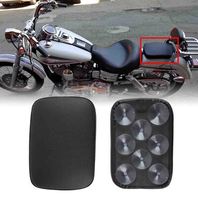 Universal Motorrad Soziussitz Sitzpad mit 8 Saugnapf Sattel Sitzkissen Schwarz