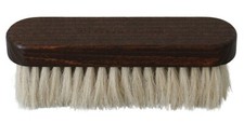 DOLCE & GABBANA Shoe Brush Brown Wooden Horsehair Premium DG Logo Branded