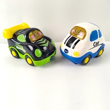 Vtech Go Go Smart Wheels Lot of Race Cars Black White Vehicles w Lights Sounds
