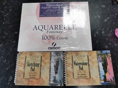 Canson Watercolour Block 24 x 32cm cold pressed 300gsm(140lb) Aquarelle Fontenay
