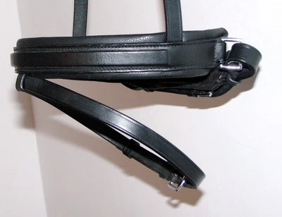 F.S.S FSS German SQUARE RISE Comfort Padded Crank Cavesson Flash Dressur Nasenriemen