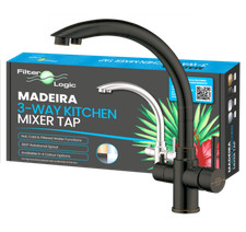 FilterLogic Madeira 3 Way Kitchen Drinking Water Filter/Mixer Tap w/ FREE System