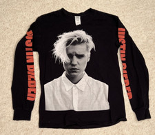 Justin Bieber Purpose Tour Tshirt BLACK SMALL Unisex Concert Long Sleeve Face t