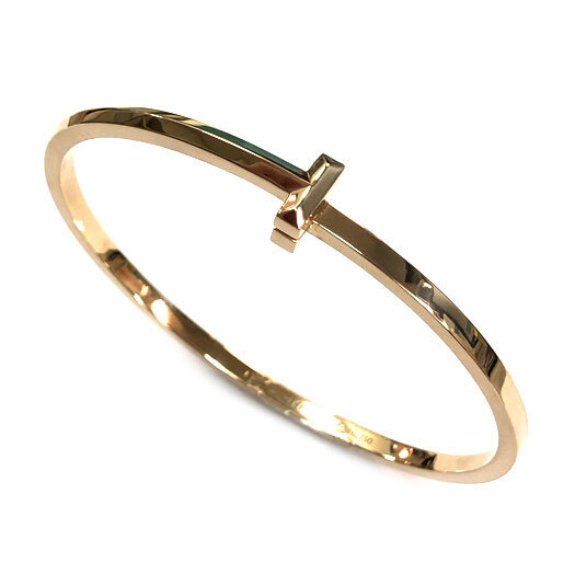 Tiffany & Co.  T One Hinge Bangle Bracelet K18YG  198462