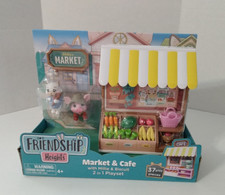 Friendship Heights Market And Cafe W/ Millie And Biscuit 2 in 1 Playset New