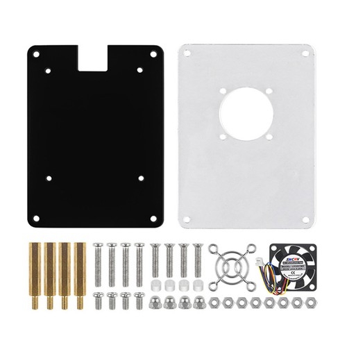 Multi-Layer Acrylic Shell Raspberry pi5 Transparent Protective Case Cooling Fan - Bild 2 von 14