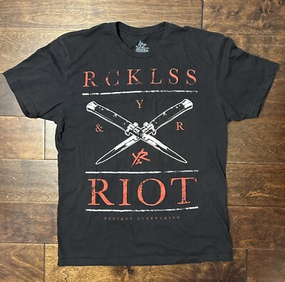 Young & Reckless Riot Switchblade Mens Large Shirt Destroy Everything Y&R *RARE*