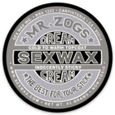 Mr Zog's Sex Wax  - Triple Gray Shades w/ black border Die Cut Round STICKER!