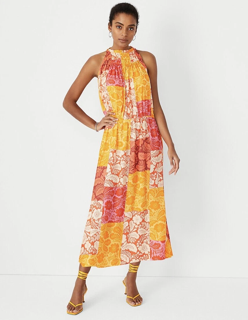 Ann taylor cheap orange dress