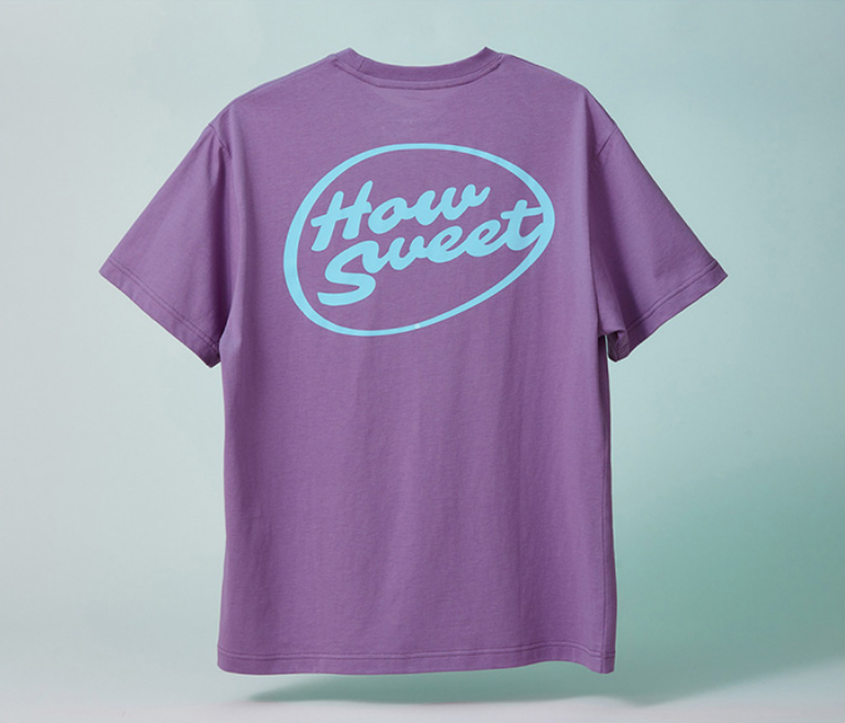 NewJeans T-Shirt HOW SWEET Purple [size XL ] Official +