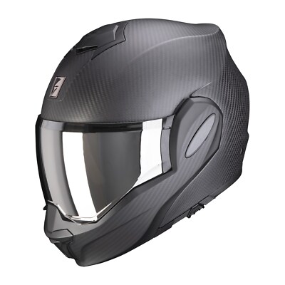 Scorpion Exo Tech Evo Carbon Flat Black schwarz matt Gr. M Motorradhelm