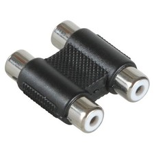 1 PIECE - DUAL RCA TO RCA FEMALE SPLICE - PLASTIC HOUSING  MA94