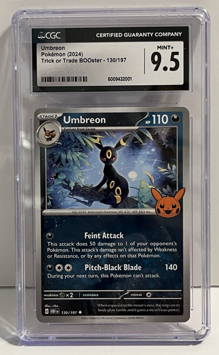 Pokemon Umbreon Trick or Trade BOOster Graded CGC 9.5 Mint+ 130/197 | eBay