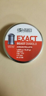 JSB match EXACT BEAST  DIABOLO .177 Cal. HEAVY 16.2 grains  DOMED  250 Pellets