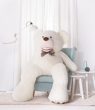 Riesen Teddybär Kuschelbär 190 cm Groß XXL weiß Plüschbär Kuscheltier samtig wei