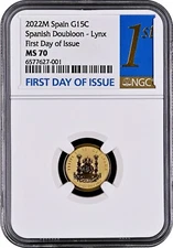 2022 Spanish Lynx 1/10-Ounce Gold -NGC PR70 FDI - FREE SHIPPING!!