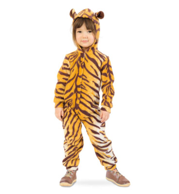 Kinder-Tiger-Overall Gr. 98-104 – Plüschkostüm Für Karneval & Fasching