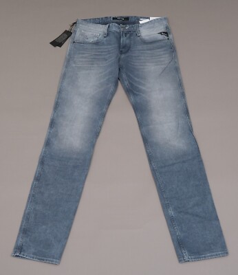 Replay Anbass Mens Trousers Regular Jeans Blue Size W30 - L34 #72J5