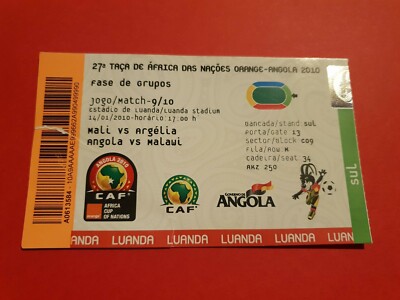 Used Ticket Africa Cup of Nations Angola 2010 #9+10 Mali Algeria Angola Malawi