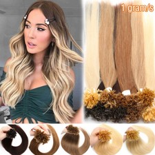 1G Thick U Tip Hair Extensions Pre Bonded Keratin 100 Real Human Hair Extension