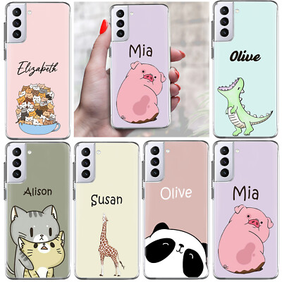 Cute Animal Personalized Case For Samsung Galaxy A36 A17 A56 S25 S24 Phone  Cover