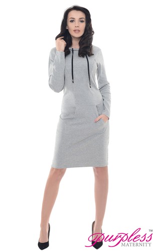 Purpless Maternity Pregnancy Nursing Breastfeeding Top Dress with Pocket B6211 - Picture 3 of 8