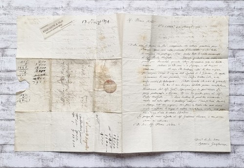 1794 Verona Venezia Vorphila Republik Venedig Italien Dokument Stempel Taxzahl 4 - Picture 5 of 5