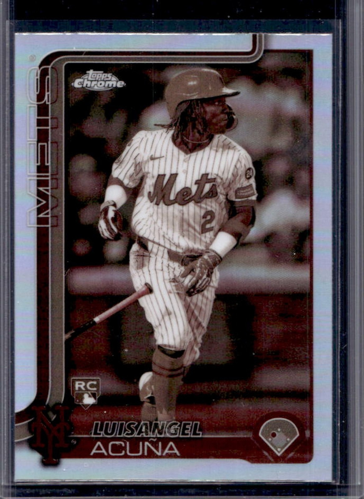 2025 Topps Chrome Luisangel Acuna RC Sepia Refractor Rookie #56 Mets