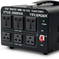 Yinleader Voltage Converter Transformer 220V to 110V, 110V to 220V Step Up/Down
