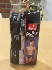 New Old Stock Vintage 1998 Hanes 3 Pairs Men's Low Rise Briefs XL 40-42