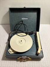 Vintage Emerson Portable Suitcase Record Player 3 speeds and volume Read Descrip