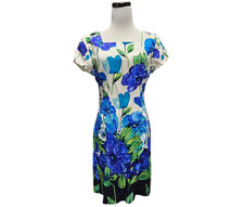 80s - 90s Jessica Howard floral printed dress . size 6 . made in USA
