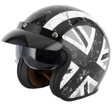 Vcan H589 Open-Face Motorcycle Helmet Black Jack