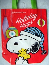 PEANUTS SNOOPY Red Holiday Christmas Reuseable Shopping Tote Bag NWT (15/561)