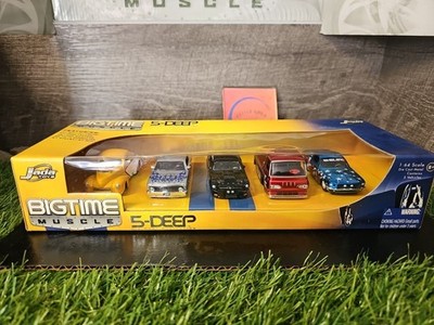 Jada Big Time Muscle 5-Deep Diecast Collection Set Of 5 1:64 Scale Cars NISB