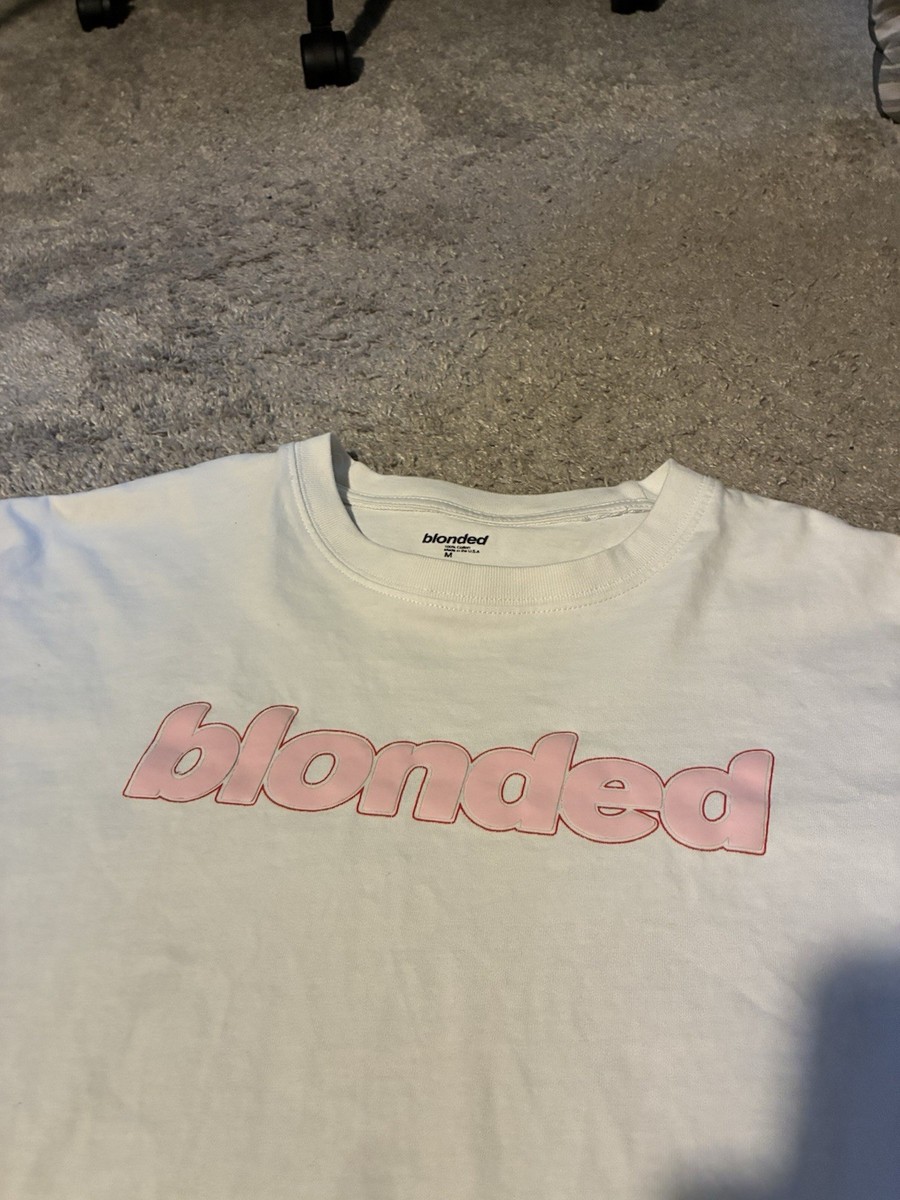 Frank Ocean Blonded Logo T-Shirt Pink + White Brand New Medium | eBay